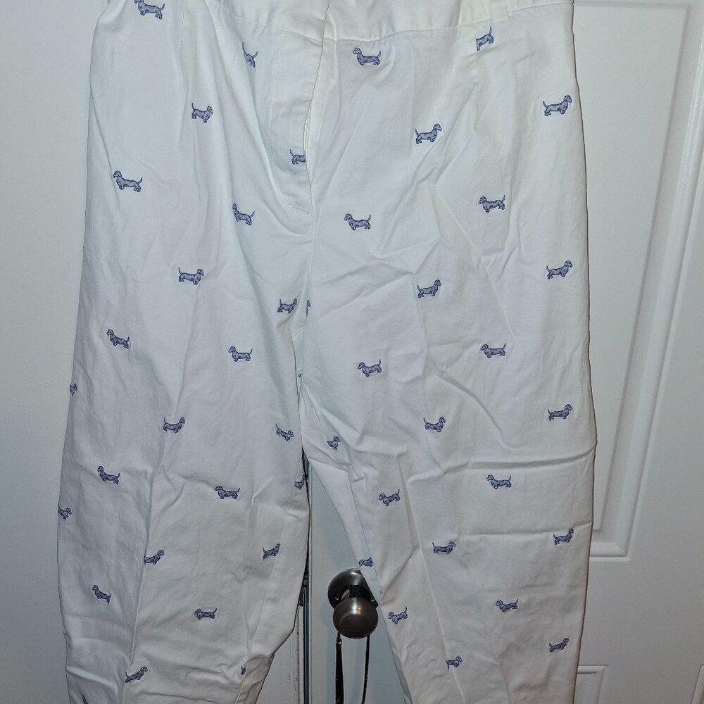 Talbots Heritage Dogs Print Pants